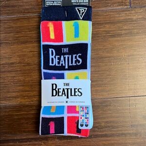 The Beatles Multicolor Men's Socks, "1" "One" design